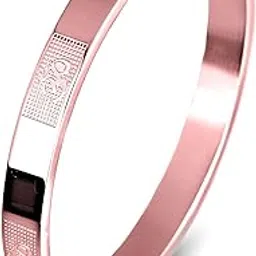 Bracelet for Men Stainless Steel | Aum Om Kada for men Bracelets | Bracelet for Boys Rose Gold,Kada | Waterproof, Anti-tarnish Bracelet golden, Rust-free, Skin friendly | 8 mm Bracelets for Men-image-89