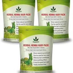Havintha Natural Herbal Henna Hair Pack 11 Herbs Mix Mehandi Powder | Natural Hair Color - 227 g (PACK OF 3)-picture-12