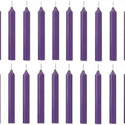 Kuber Selection Pack of 20 Pcs 5 Inch 14mm Premium Purple Taper Candles, Purple Spell Candles, Purple Stick Candles, Purple Household Candles (Pack of 20 Pcs) (5 INCH, 14mm)-image-2