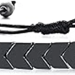 astroghar Natural Hematite Crystals Arrow Shaped Free Size Bracelet For Men And Women-picture-11