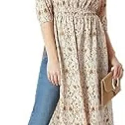 miss chase Women's Floral Regular Fit Shirt (MCAW18TP11-96-192_Multicolor-Base Peach S)-picture-39