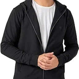 Regular Fit Matt Solid Premium Microfibre Elastane Zipper Hoodie Dyes Soft Inner Fleece Fabric for Softer Feel, Comfortable Casual Wear Hoodie for Men-image-38