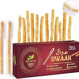 HikmaHerb Adult Pack Of 12 Miswak Sticks With 2 Holders-Vacuum Sealed Natural Chewing Sticks For Teeth-Natural Flavored Manual Toothbrush For Teeth Whitening,Oral Health,&Fresh Breath||Pack Of 12Â…-picture-11
