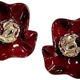 Maroon Stud Earrings for Women with Gold-Tone Accent-picture-41