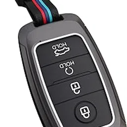 Waterproof Soft Silicon Car Case Holder with Keychain & Full Protection Kia 4 Button Metal Smart Car Key Cover for Old Kia Seltos, Sonnet, Carens (Pack of 1)-picture-65