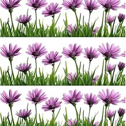 Nature Purple Flower and Grass with Butterflies Border Stickers PVC Vinyl,Wall Sticker for Home Decor - Ideal for Living Room, Bedroom, Hall, Kids Room, Play Room (Size -50 cm x 51 cm)-picture-25