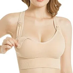 Nursing Sport Bra Racerback Maternity Workout Bra-image-6