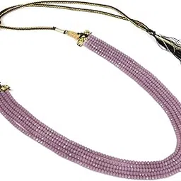 yash gems Dark Purple Coloue Crystal Gemstone Beads 5 Layer Multistrand Necklace for Women,Girl-picture-55