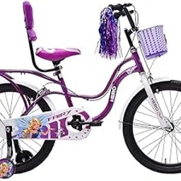 Hero Fairy 120T Bicycle for Kids with Mudguard and Training Wheel | Single Speed | Easy Self Assembly | Rigid Fork | Purple-White | Ideal for Girls | SEMI Assembled Cycle(Ready to Ride in 15 Mins)-image-1