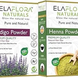 ELAFLORA Natural Henna & Indigo Powder Combo – 100% Natural Herbal Hair Dye – Chemical Free Hair Dye – 400gm (2x 200gm)-picture-44