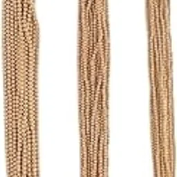 Aari Work Gold Bunch Beads for Sarees - Moti Embroidery Set of 3 Chain (Each 12 Lines)(2 mm, 3 mm, 4 mm Beads) Ideal for Jewelry, Saree Decorations, Maggam, and Craft Projects (1)-image-99