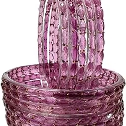 Srijman Creations Women’s Glass Bangles Set | Raindrop Design Glossy Finish Traditional Wedding & Festival Bangles-picture-33