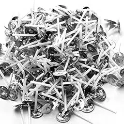 Candle Making Wick 1 Inch, Wax Coated Candle Wicks Thread, Wax Natural Candle Wick, Low Smoke Cotton & Paper Interwoven core, Large for Candle Making, Candle (1 Inch Pack of 100)-picture-20