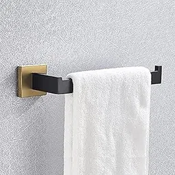 LUXIUR Towel Hanger for Wash Basin, Bathroom and Kitchen Sink Stand, 304 Grade Stainless Steel Towel Ring, Napkin Holder, Gold Black-picture-10