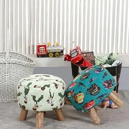 ShadowKart Ottoman Kids pouffe Stool for Small Baby Study Stool for Kids Playing Products bathstool for Little Baby Dining Chair stools for Feeding Kids Cartoon Bedroom Chair, 14x14x11 Inch, Combo-image-66