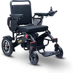 Frido Prime Electric Wheelchair | Automatic Foldable Wheel Chair for Old Age Person & Patients at Home | Lightweight Motorised Wheelchair with Joystick | Portable Wheel Chair for Travel, Office image 1