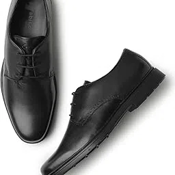gabicci Mens Derby Shoe, Lace Up Entry,Patent & Milled Leather, Wedding Occasion Shoe, TPR Sole, Stacked Heel, Flare Lucas image 1