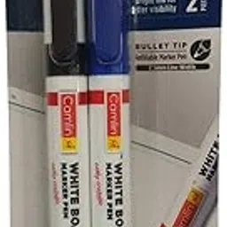 Camlin White Board Marker Pen - Black and Blue, 2 count Pack-image-1
