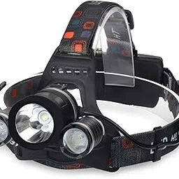 LED Rechargeable Headlamp for Adults Kids Adjustable Head Lamp Waterproof High Lumen Headlight 4 Modes Lightweight Tactical Headlamps for Outdoor Camping, Hunting, Running (Black)-image-93
