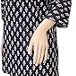 Women's Floral Print Long Sleeve Maxi Dress, Black with White Pattern-picture-27