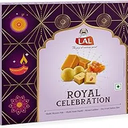 Lal Sweets Royal Celebration || Diwali Gift || Gift Box || Sweets Gift Box || Corporate Gifting || Mysore Pak || Besan Laddoo || Soan Papdi || Bombay Halwa - 800g-picture-19