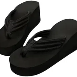 bhains ki ankh M2C Black Big Heel Slippers For Womens Party & Casual Wear Black 7-picture-47