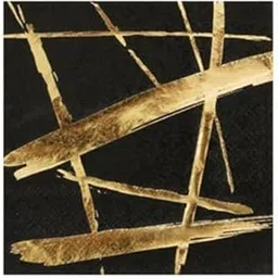 Wanna Party Black & Gold 2 Ply Paper Napkin | Disposable Tissue for Party, Birthday, Wedding | Printed Pack of 16-image-39