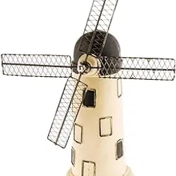 Meadawgs®& Rustic Dutch Windmill Model Statue Figurine Money Saving Box Decor Beige|Home & Garden | Home Décor| Figurines-picture-20