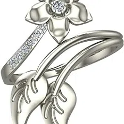 dishis 14K /18K White Gold Diamond Ring for Women-picture-47