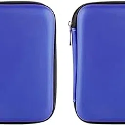 UJEAVETTE 2X USB External HDD Hard Drive Disk Hard Case Bag Carry Pouch Case Blue-image-9