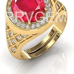 apsstone 3.25 Ratti / 3.00 Carat Ruby Ring gold plated Handcrafted Finger Ring With Beautifull Stone Men & Women Jewellery Collectible-picture-14