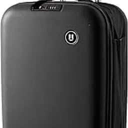 the clownfish Valencia Series Small 20inch Trolley Bag for Travel | Suitcase for Travel | Collapsible Easy-to-Store | with Cover | Water Resistant Cabin Trolley Bag | Black image 1