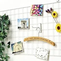 DIY Steel Grid Photo Frame for Wall [85x55 CM] Clip Holder Multi Functional Creative Mesh Wall Grid (White)-[ Made in India ]-picture-10