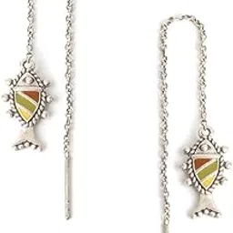 shaya Women By Caratlane Meen Sui Dhaga Earrings In Oxidised 925 Silver-picture-46