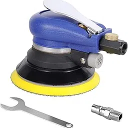 5-Inch Pneumatic Sander, Air-Powered Orbital Sander for Polishing, Sanding, Grinding & Flocking, Self-Adhesive Base, Multi-Purpose Sanders for Woodworking & Automotive Use-picture-19