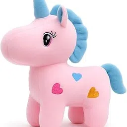 EITHEO Unicorn Teddy Bear Plush Soft Toy Cute Kids Birthday Animal Baby Boys/Girls (25 cm, Pink) -Soft Toy for Baby Girl Birthday Return Gift image 1