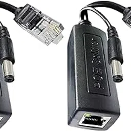Pack of 2 Power Over Ethernet Adapter PoE Splitter Active 48V to 12V Compatible with POE Devices PoE Switches IP Camera IP Phone POE5-picture-45