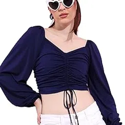 ketch Women's Polyester Solid Regular Fit Tops-picture-37