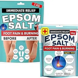 Fast-Acting Epsom Salt 1Kg Pack of 2 for Pain Relief and Relaxation, Guaranteed Relief for Foot Pain, Swelling & Soreness Luxury Bath Salt for Women and Men, 100% Pure Magnesium Sulphate-picture-11