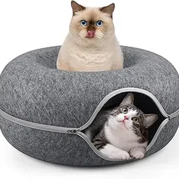 Cloyster Cat Tunnel Bed, Cat Cave with Pet,Cat Cave for Multiple Cats,Detachable Donut Tunnel Bed for Indoor Cats,Exercise Scratching & Hideaway Cat Nest (CL-02, Standard)-image-7