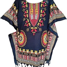 ukal Women's Rayon Floral Print Lightweight Poncho Top Blouse Caftan Cover up-picture-46