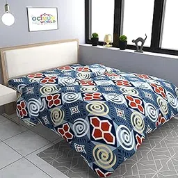 MORADO Double Bed Woolen Fabric Geometric Quilt Cover/Duvet Cover/Rajai Cover/Blanket Cover for Winter (90×100 Inches, Silver Grey)-image-7