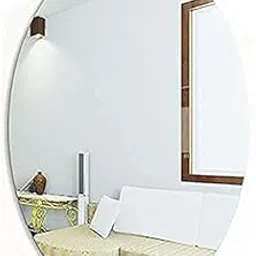 Oval Shape Wall Sticker Mirror (Non-Glass) Unbreakable Plastic Sheet for Bathroom,Bedroom,Drawing Room,Office 30 X 45 cm-picture-25