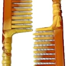 Set of 2 Hair Comb Smooth Comb Teeth Brown image 1
