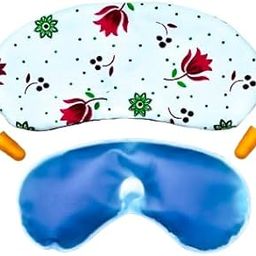 Aoxeria Cooling Gel Eye Mask for Sleeping – 100% Cotton Eye Cover for Men & Women – Lightweight, Breathable, Adjustable Sleep Mask for Travel, Insomnia, Headache & Puffy Eyes(Red Flower).-picture-49