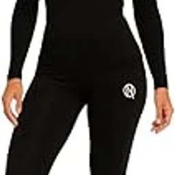 never quit Women’s Sports Compression Running Set | Quick Dry Long Sleeve Shirt & Pants | Skin-Tight Stretchable Gym Workout Tracksuit | Yoga Fitness Activewear Set – Black-picture-31