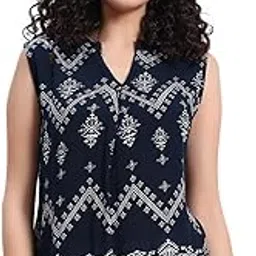 veldress21 Floral Embroidered Tunic Fit and Flare Casual Stylish Blouse Top for Women Longline Summer Shirt-picture-33