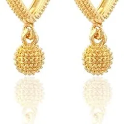 handicraft kottage Gold Alloy Hoop Earrings Traditional Look For Girls & Women (HK-EAR-019)-picture-24