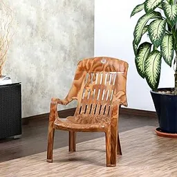 Cello Comfort Relax Plastic Chair (Sandalwood, Set of 1)-picture-24