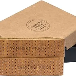 Tanners Pride Perforated Motorcycle Handle bar Leather Grip Wraps - Universal Grips Accelerator Custom Cover wrap Set for Bike Handlebar-Mustard-picture-46